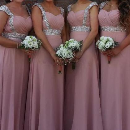 Pretty Simple Light Pink Sweetheart Bridesmaid..