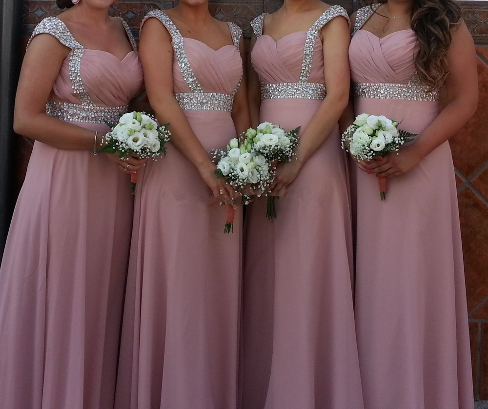 Pretty Simple Light Pink Sweetheart Bridesmaid Dresses With Beadings, Simple Prom Dresses 2015, Evening Dresses, Formal Dresses